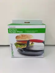 (1)Prepworks by Progressive Perfect Burger Press, HPM-10, 3piece set 6oz burgers
