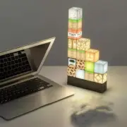 Minecraft Building Block Light Desk LED Bedroom Sleeping Light Christmas Present