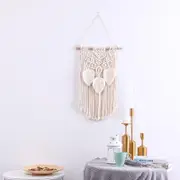 Handmade Macrame Wall Hanging with Tassels - White