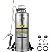 VEVOR 12L Manual Weed Sprayer Stainless Steel Sprayer Backpack Farm Garden