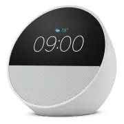Amazon Echo Spot Smart Alarm Clock with Alexa - Glacier White