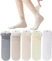 Benefeet Sox Sheer Socks Mesh Socks Ankle Stockings for Women Nylon Socks See Through Socks Clear Transparent Socks