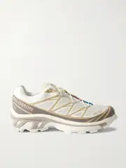 [Salomon] Salomon - Xt-6 Rubber-trimmed Mesh Sneakers - Off-white - UK 6 UK 6 Off-white