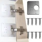 Kitchen Cupboard Door Hinge Repair Kit Includes Plates Fixing Tool UK Screw H6D7