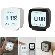 Minimalist Design Bedside Clock with Temperature and Humidity Function