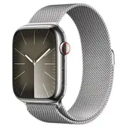 Apple Watch Series9 41mm Silver Stainless Steel Case GPS + Cellular Milanese Loop