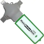 Photo Backup Stick Omega - Universal Picture & Video Back Up for Phones, Tablets, Computers, and More (128GB)