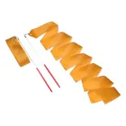 2 Pcs Dance Ribbons, 78.7" Rhythmic Dance Ribbon with Wands, Dark Yellow