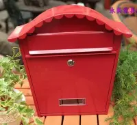 在飛比找Yahoo!奇摩拍賣優惠-西班牙風格紅色信箱 免運 鍛鐵信箱 郵箱 郵筒 意見箱 熱情