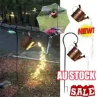 LED Solar Watering Can String Light Outdoor Garden Art Waterfall Lamp DecoratiGV
