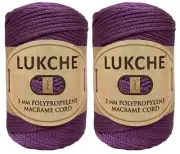 3mm Premium Polyester Macrame Cord 2 Skein 2x147 Yards 100% Polypropylene Pre...
