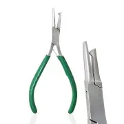 Split Ring Pliers Fishing Gear Green PVC Grip Handle Upholstery 5'' Jewelry Tool