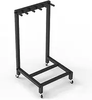 Kids Tennis Racquet Storage Rack, Home/Kindergarten/Gymnasium Mobile Badminton Racket Metal Display Stand, Hold 5 6 7 Rackets, Black Heavy Duty Steel Frame,Black Hold 5 Rackets