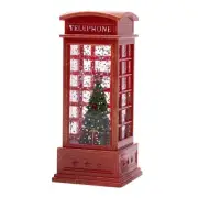 Christmas Snow Globe Christmas Water Glittering Snow Telephone Booth for7660