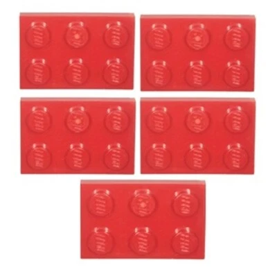 LEGO 5 New Red Plates 2 x 3 Stud Pieces Part 3021 RD22