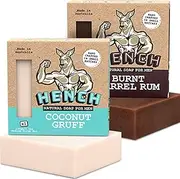 HENCH – Mens Soap Bar 2 Pack Handcrafted Natural Soap for Men Exfoliating Moisturising Man Soap Palm Oil Free and No Harsh Chemicals Soothes Dry Irritated Skin