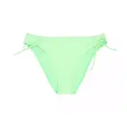 Juniors Ninety-Nine Degrees Cinched Side Drawstring High-Leg Swim Bikini Bottom