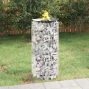 Galvanised Iron Gabion Fire Pit Outdoor Fireplace Stones Retaining Wall Silver