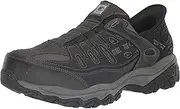 [Skechers] Men's Hands Free Slip-ins Cankton-Faison St Industrial Shoe, Black, 8.5 US