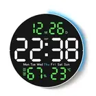 Remote Controlled LED Wall Clock with Calendar and Temperature Function