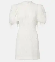 [Rotate] Rotate Bridal sequined puff-sleeve minidress AU 10 white