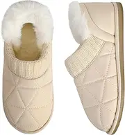 [MIXIN] Womens Memory Foam Slippers Slip-On Comfy Fuzzy Knit Bedroom Slipper Warm House Shoes for Indoor & Outdoor Comfort