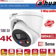 Dahua 4K Full Color 2 way audio IP Camera IPC-HDW3849H-AS-PV-S5 TiOC3.0 SMD 4.0