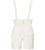 [Isabel Marant] Isabel Marant Effie linen and cotton suspender shorts AU 10 white