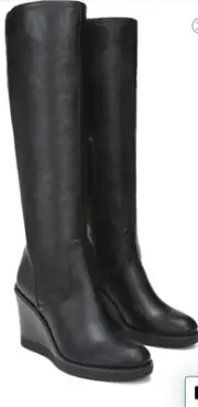Zodiac Womens Wedge boots Iggy-Wc Boots Mid Calf High Heel 3" & Up - Black