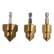 PPR Lifting,3 Blades Stepped Drill Bit,Hexagon Shank Water Pipe Connection Tool 20/25/32mm,Plumber Repairing Power Parts Photo Color