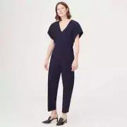 Club Monaco Janah V-Neck Jumpsuit In Aviator Navy Size 2 New With Tags Women's