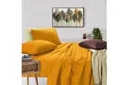 100% Egyptian Cotton 500TC Mustard King Bed Sheets Set