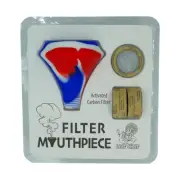 Red & Blue Silicone Mouthpiece Carbon Filter Kit Moose Labs Compatible