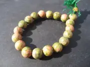 Unakite 10mm Beads Stretch Healing Power Bracelet Protection Gemstone Crystal