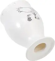 Box Cup Body Fascia for Small Burner Cone Holder Massaging Accessory Portable Cup Massaging Supply Ceramic Pot Can White Ceramics