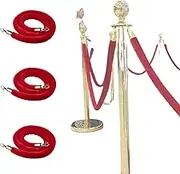 GDPKIALSLZ, 3 Pack Safety Barrier Ropes for Shopping Mall/Exhibition, Thick Stanchion Rope Crowd Control, for Red Carpet Entrance Leavers Party/(32Mm)