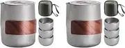Binxind 2X Chinese Tea Set Travel Teapot with 3 Cups Tea Cups and Tea Storage Portable Tea Set with Case Teapot Double-Layer