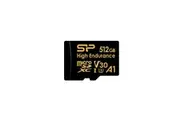 SP Silicon Power 512GB High Endurance 4K UHD Video microSDXC Card with Adapter Video Recording Car Dash Cam Security Camera UHS-I,C10,U3,A1,V30