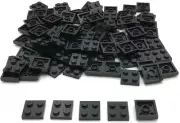 Lego 100 New Black Plates 2 x 2 Stud Parts