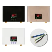 Electric Tankless Water Heater with Remote Control and LCD Temperature Display