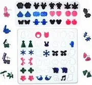 Silicone Mold for Resin Ear Stud Casting Multi Shape Earrings Casting Mould- Epoxy Resin Jewels Shapes to Mold