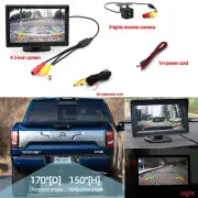 4.3" LCD Monitor Car Camera Rear View Backup Parking Reverse Kit w/ Night Vision