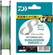 Daiwa PE Line UVF Emeraldas Dura Sensor X8 + Si2, No. 0.4-0.8, 164.0 yd (150 m), 3 Colors (with Color Marking)