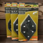 3-Pack Gator Grit Power Plus Hook & Loop Sanding Sheets {CC}