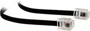 LC0095B/BLK Pro2 10Mt Modular Plug Lead - Black Rj12 Line Cord 6P4c Tel5165 Flat Telephone Cable Fitted On Both Ends with Rj12 Modular Telephone Plugs. Flat Telephone Cable Fitted On Both Ends with