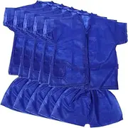 SUPVOX Seamless Underwear for Women Portable Steam Sauna Bath Robe Yoga Clothes for Women Postpartum Belly Band Sweat Pants Robe for Men Outdoor Spa Polyester (polyester) Blue