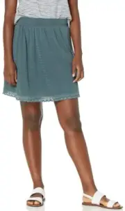 NWT Woolrich Women's Slate Gray Meadow Forks Pull On Knit Skirt Large Gorpcore