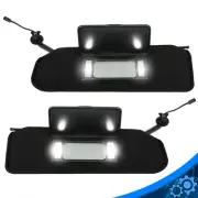 Pair Sun Visor Sun Shades Vanity Mirror Black For 97-04 Chevy Corvette C5 W/ LED (for: Chevrolet)