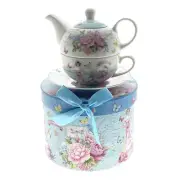 Elegant Kitchen Teapot Rose Floral Tea for One Giftboxed