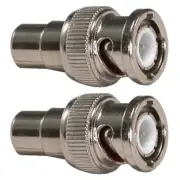 2x BNC Coaxial Coax Male to RCA Female Jack Cable Adapter Connector CCTV Camera